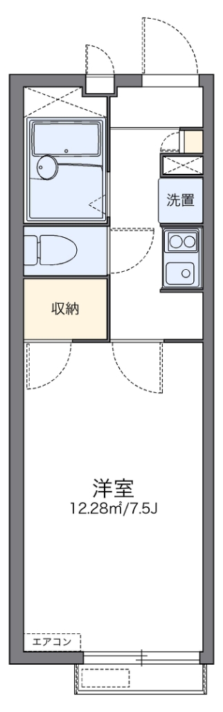 レオパレスメルベーユ泉 201号室 間取り