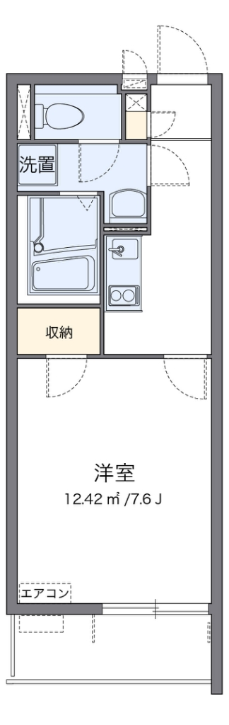 クレイノライズ日吉 211号室 間取り