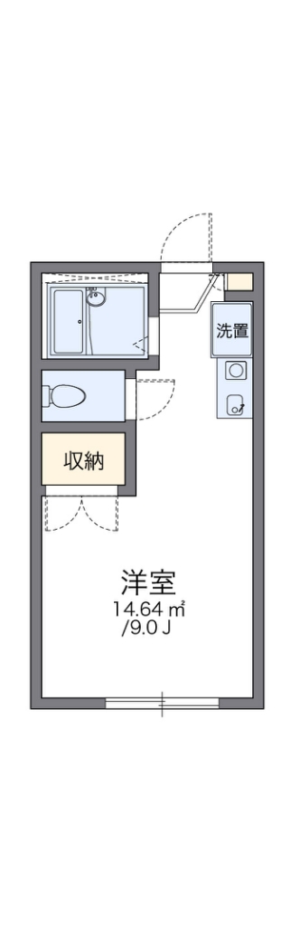 レオパレスカーム 102号室 間取り