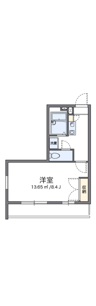 レオパレスＢＬＯＷＩＮ　ＩＮ　ＴＨＥ　ＷＩＮＤ 201号室 間取り