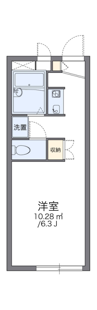 レオパレスウィン 101号室 間取り