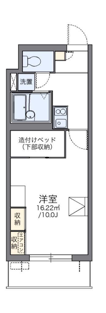 レオパレスパルコートＦ 405号室 間取り