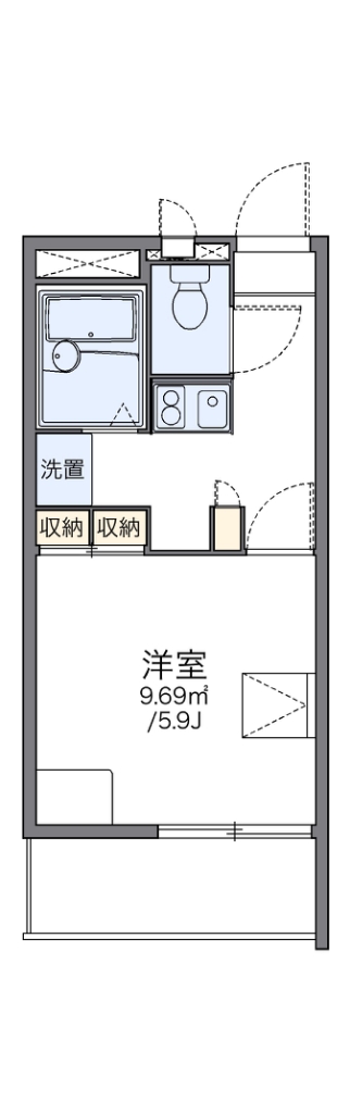 レオパレスグリーンヒルズ 106号室 間取り