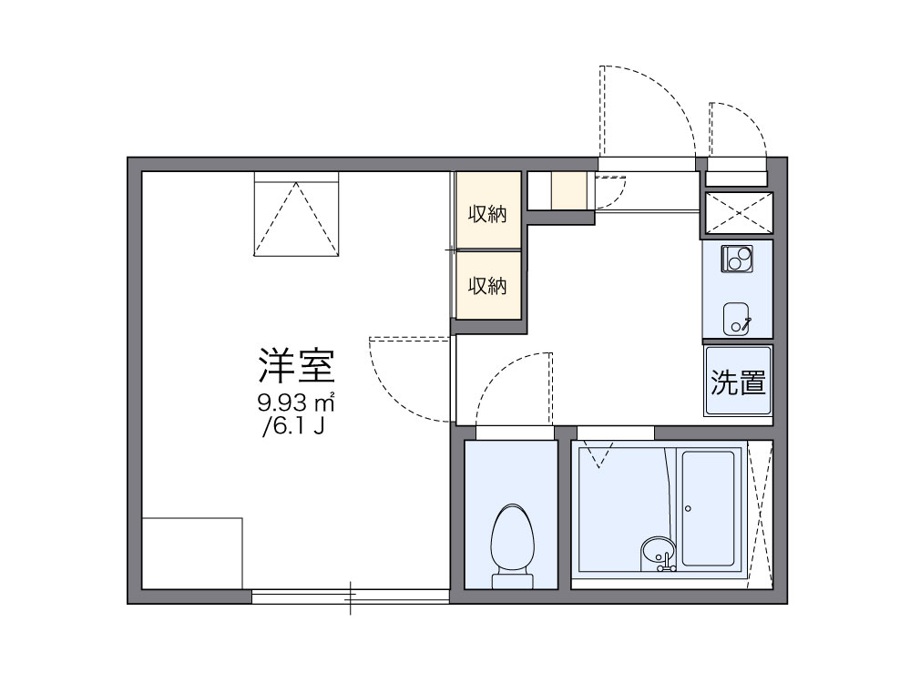 レオパレスｍｏｎ 201号室 間取り