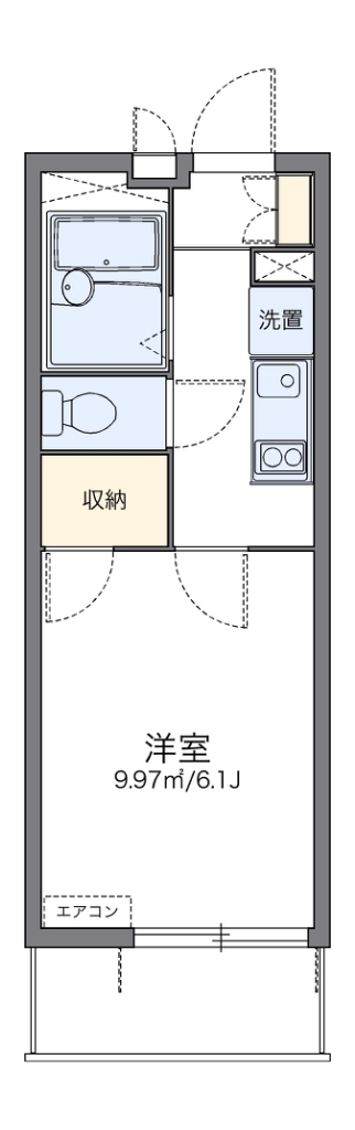 レオパレスパンシー 304号室 間取り