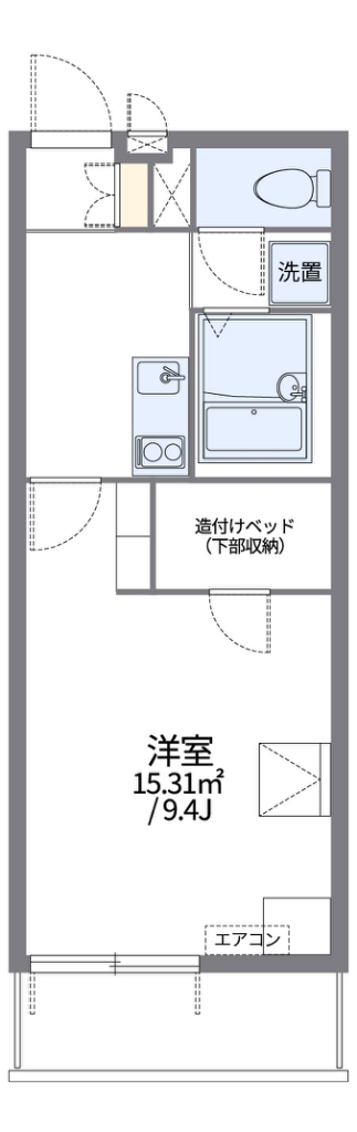 レオパレスアゼリアパーク 304号室 間取り