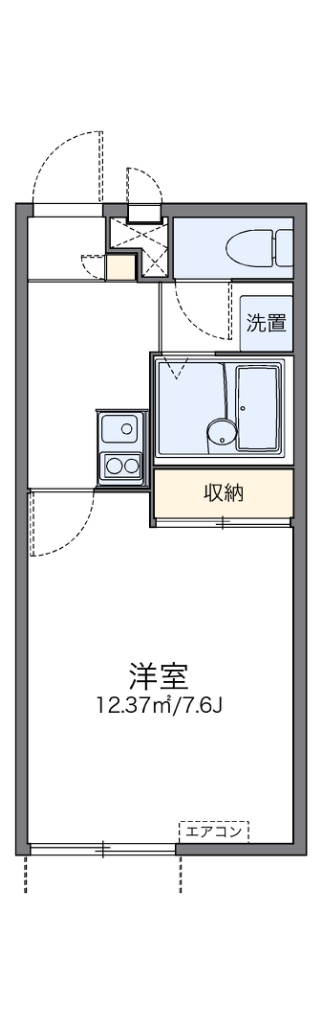 レオパレスもみじ 105号室 間取り