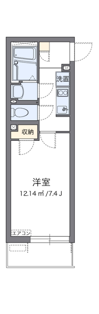 クレイノＦＯＲＥＶＥＲ 303号室 間取り