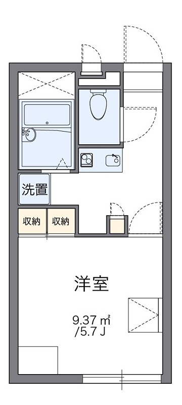 シャローム 105号室 間取り