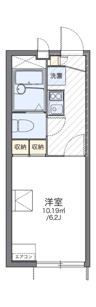 レオパレス広貴Ｅ 104号室 間取り