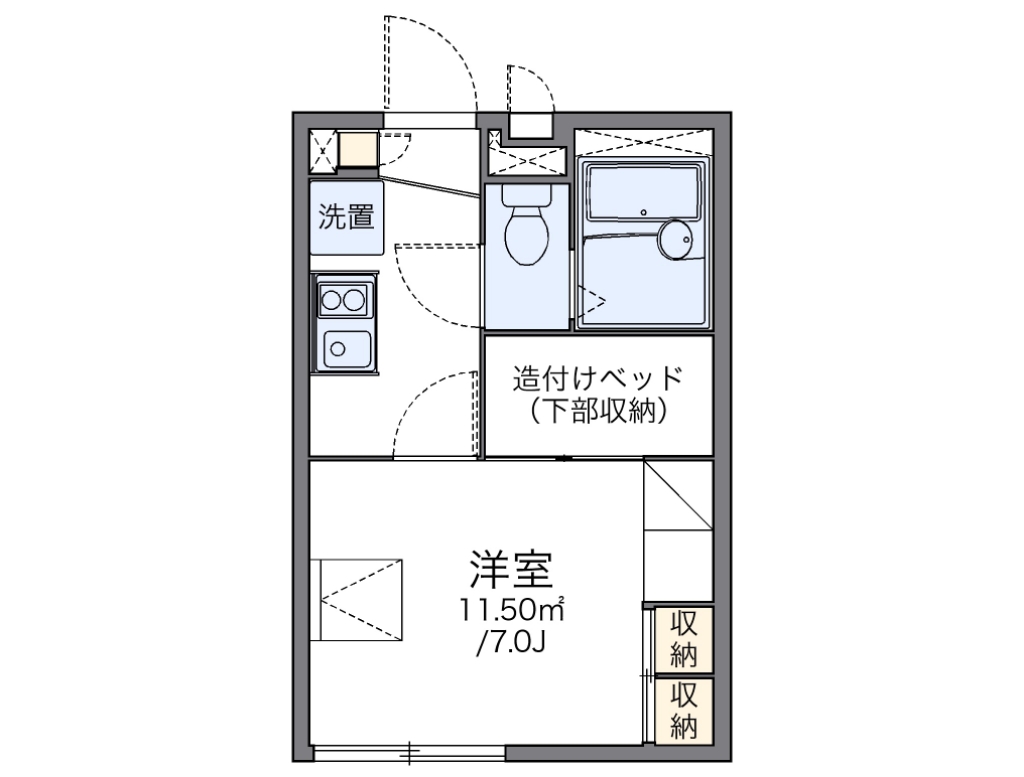 レオパレスドリーミング　ヒルズ 202号室 間取り