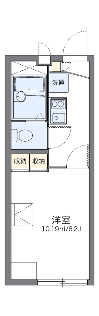 レオパレスＴ　Ｉ 206号室 間取り