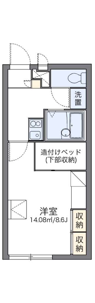 レオパレスパインマノワール 207号室 間取り