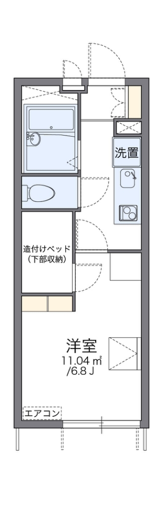 レオパレスＨＡＭＡＣＨＯ 103号室 間取り