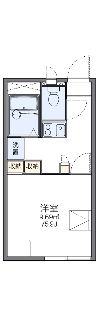 レオパレスはや 104号室 間取り