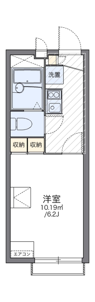 レオパレス広貴Ｅ 204号室 間取り