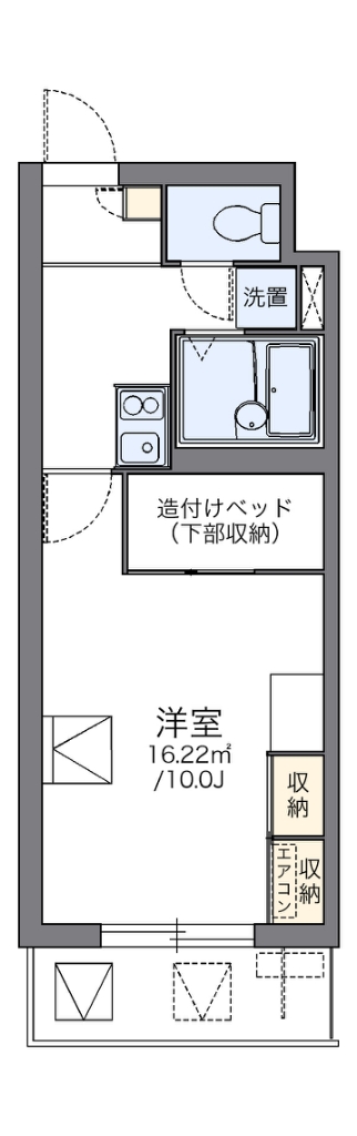 レオパレスパルコートＦ 間取り図