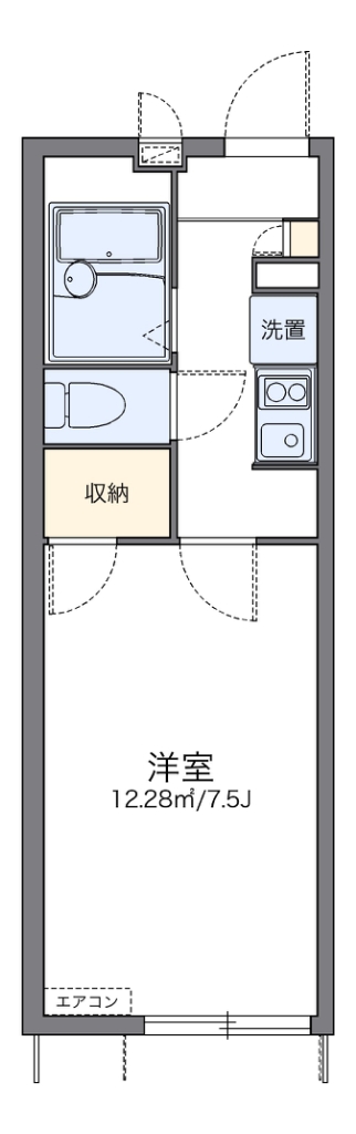 レオパレスｓｋｙ 104号室 間取り