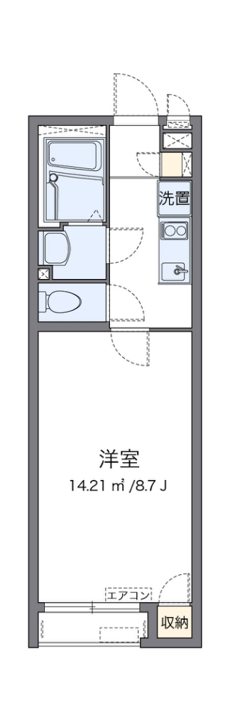 クレイノパルテドール 203号室 間取り