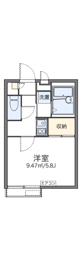 レオパレスオランジェ 203号室 間取り