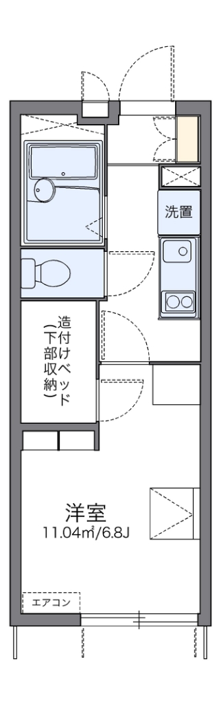 レオパレスこかげ 105号室 間取り