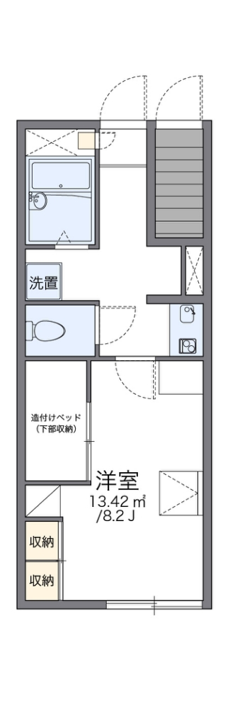 レオパレスＦＩＴ　ＴＥＲＲＡＳＥ 112号室 間取り