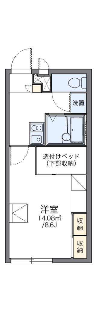 レオパレス鳳仙花 207号室 間取り