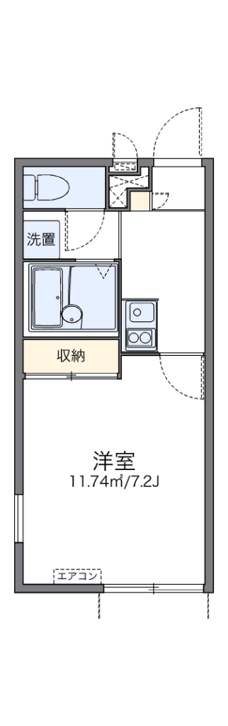 レオパレスオリーブⅢ 101号室 間取り