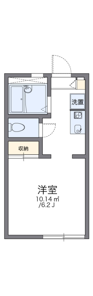 レオパレス長沢 105号室 間取り