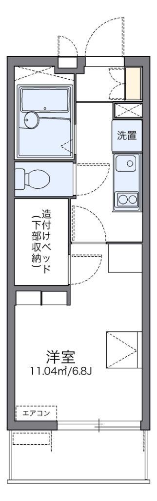 レオパレスエクレールＫ下大槻 間取り図