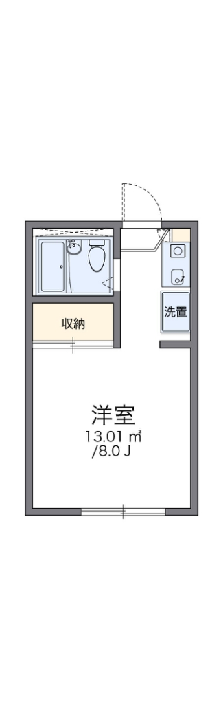 レオパレス中曽根Ⅰ 202号室 間取り