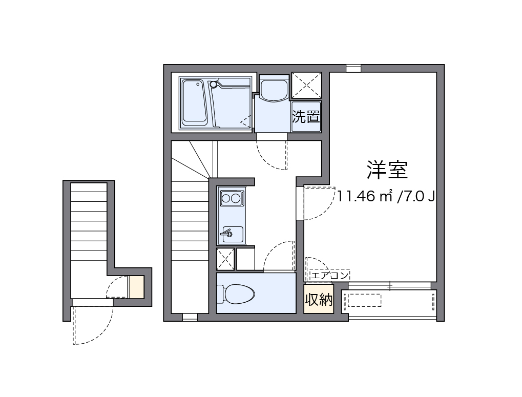 クレイノＭａｙ 202号室 間取り