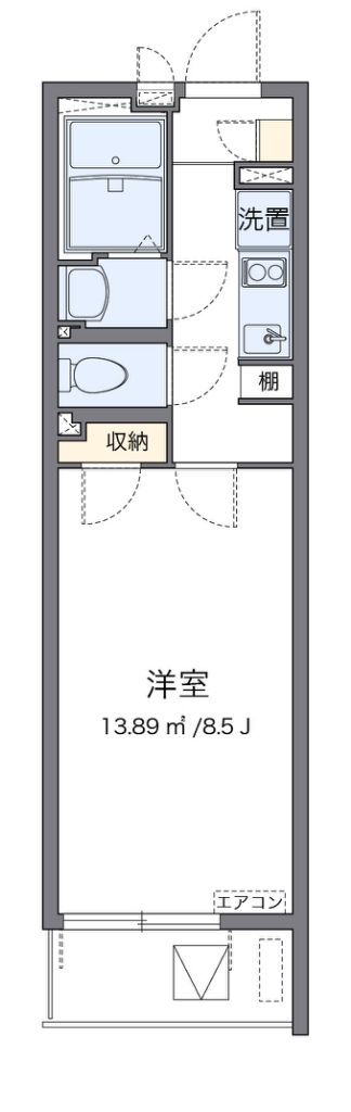 クレイノレジデンス矢上 308号室 間取り