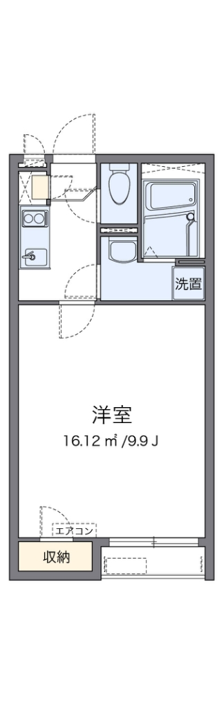 クレイノいちごの木 103号室 間取り