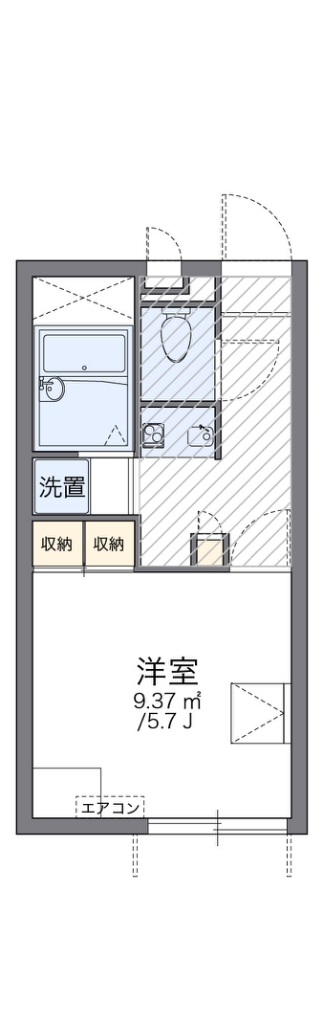 レオパレスオリーブ 101号室 間取り