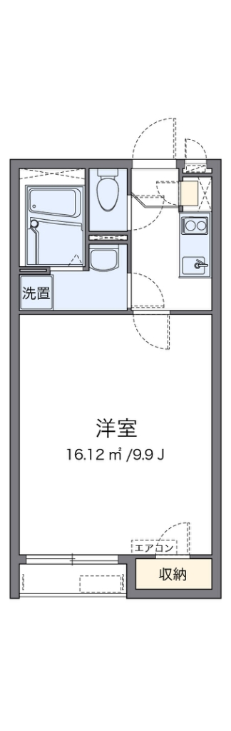 クレイノいちごの木 202号室 間取り