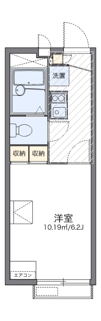 レオパレスコートリバーⅢ 203号室 間取り