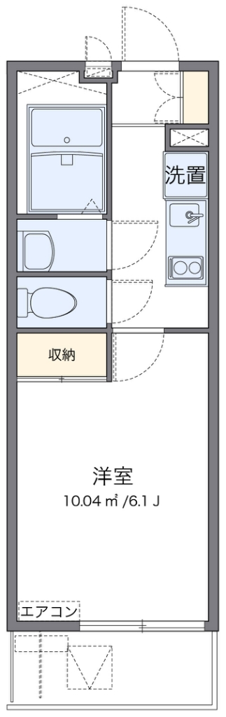 レオパレストレ 101号室 間取り