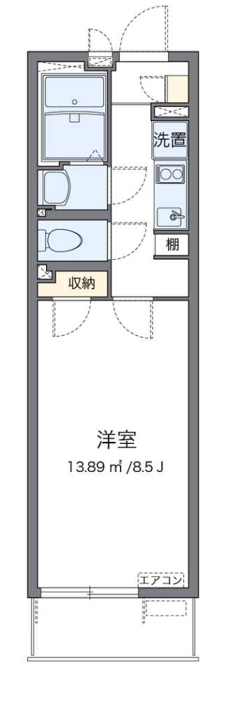 クレイノレジデンス矢上 206号室 間取り