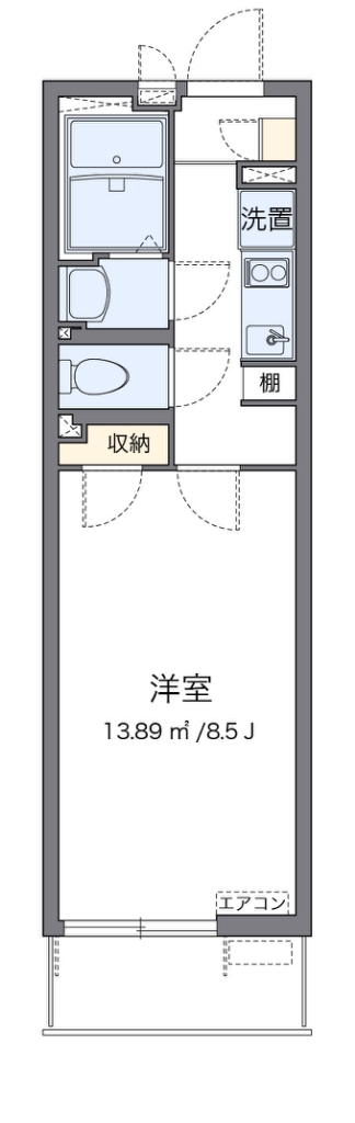 クレイノレジデンス矢上 104号室 間取り