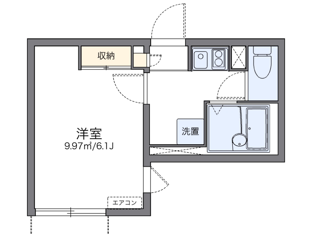 レオネクスト川端Ⅲ 105号室 間取り