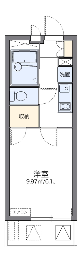 レオパレスＣａｌｍ片倉 204号室 間取り