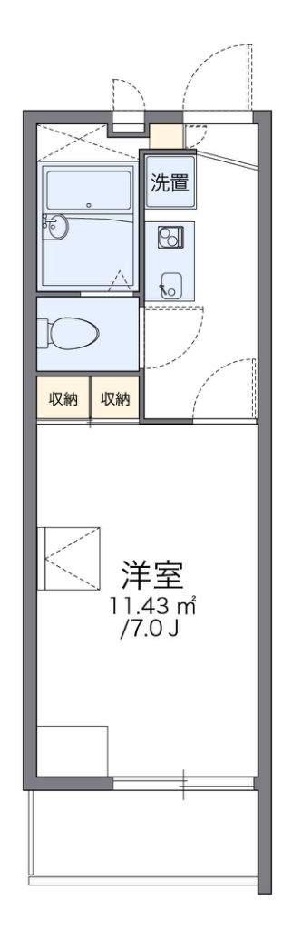 レオパレス１３ＳＴＯＮＥⅡ 307号室 間取り