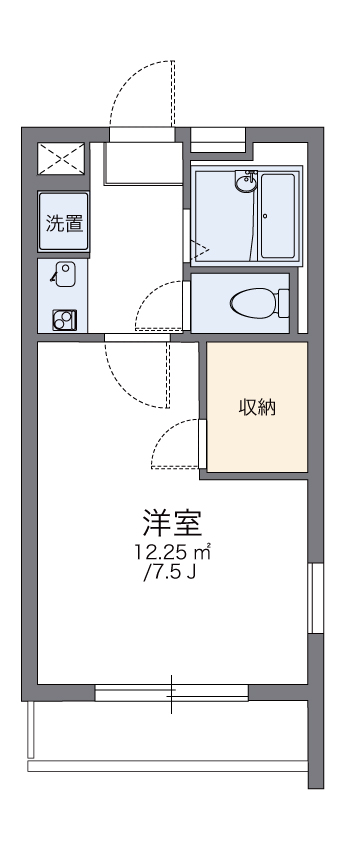 レオパレスＴＡＣＨＩＢＡＮＡ 208号室 間取り