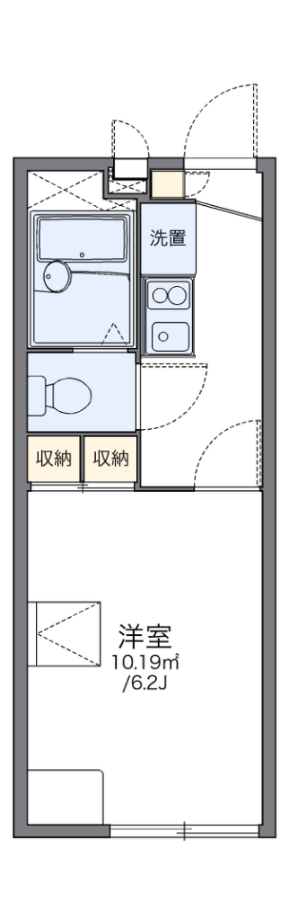 レオパレススプリング 101号室 間取り