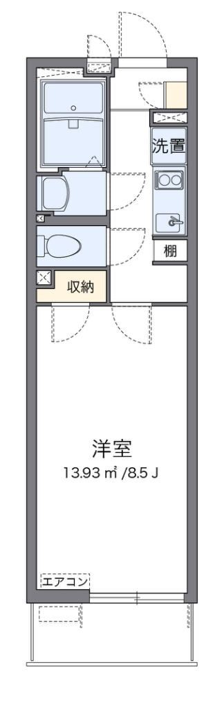 クレイノＬ　ＥＳＴＡＴＥ 305号室 間取り