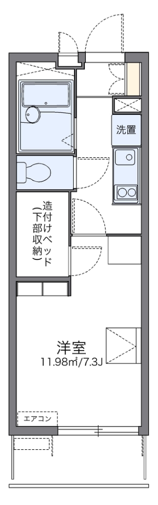 レオパレスグランデール北町 302号室 間取り