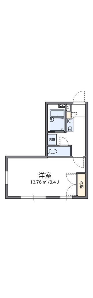 レオパレスピュア 101号室 間取り