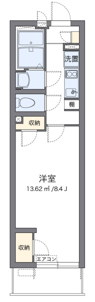 クレイノレジデンス追分 105号室 間取り