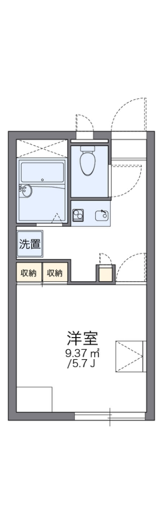 レオパレスあかね 107号室 間取り